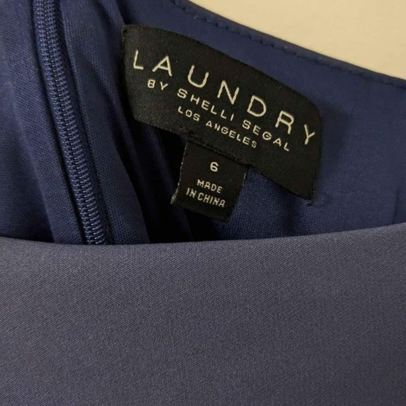 Laundry by Shelli Segal One-shoulder Gown Periwinkle Size 6 - Picture 2 of 3